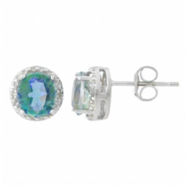 Details about   Blue Sapphire Gemstone 925 Silver Diamond Stud Earrings Designer Jewelry 